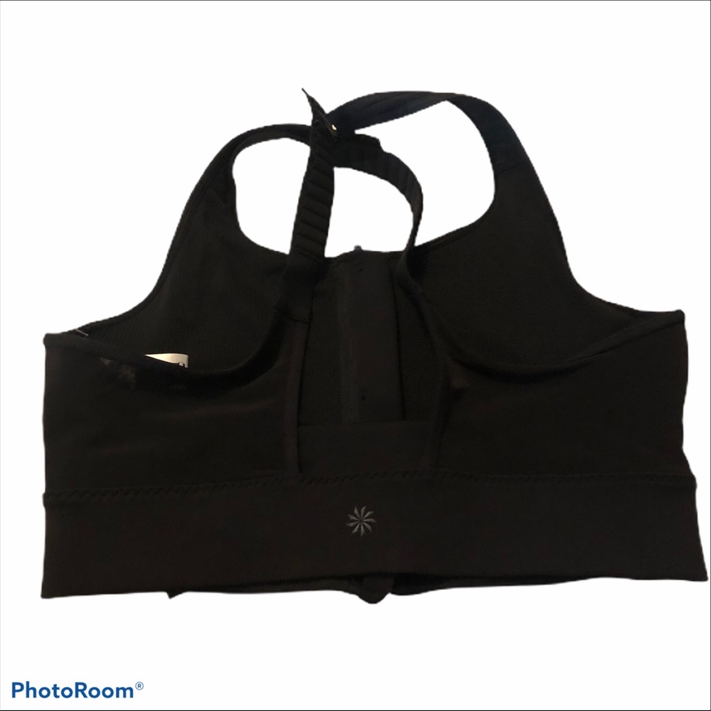 Athleta front zip stealth bra black XS NWT - Picture 3 of 8